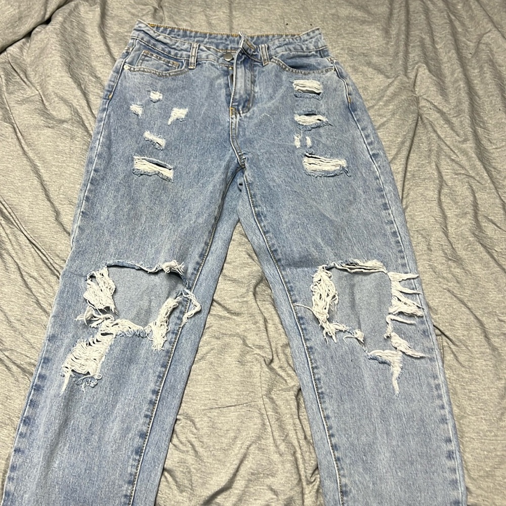 Distressed Mom Jeans
